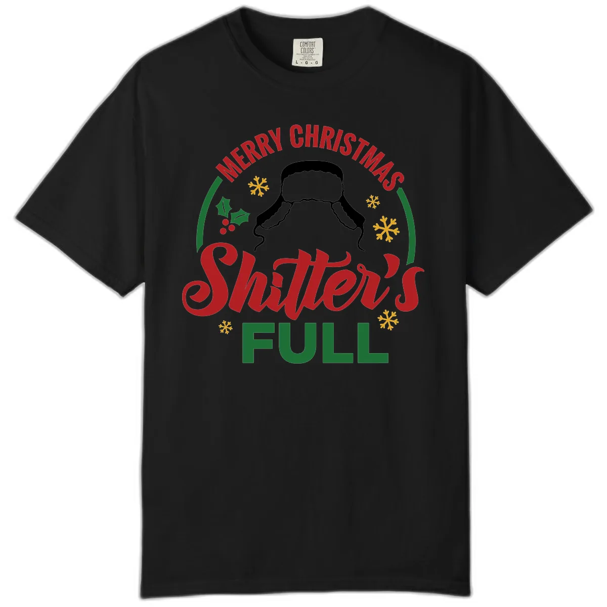 Christmas Shitter's Full Graphic Comfort Color in Black